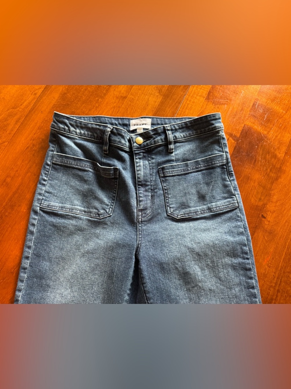 Frame Denim Women's Mid-Blue Straight Jeans